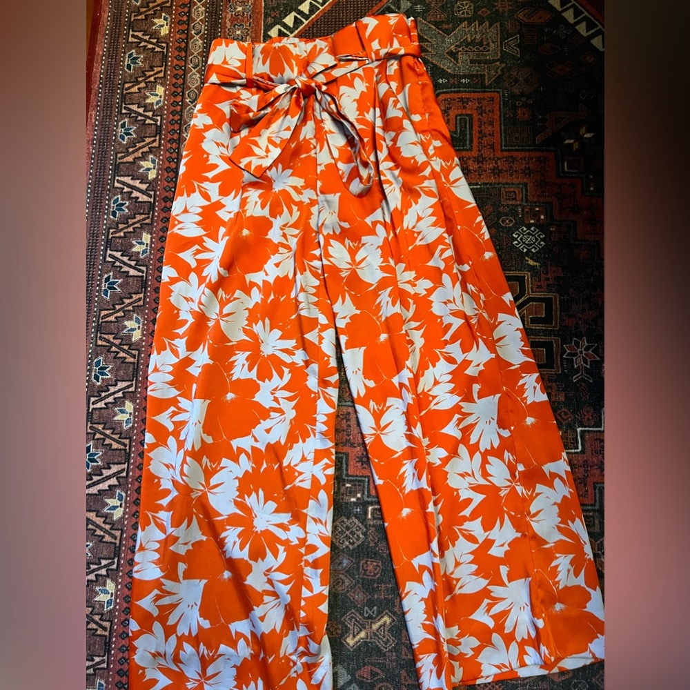 JCrew flare floral pants